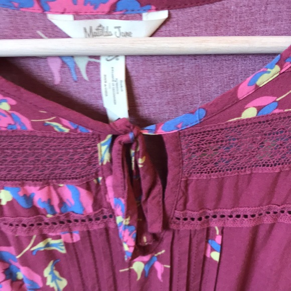 Matilda Jane Art Class Dress Floral Print Mauve Size Extra Small - Picture 4 of 9